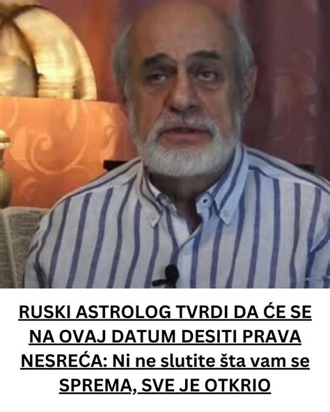 RUSKI ASTROLOG TVRDI DA ĆE SE NA OVAJ DATUM DESITI PRAVA NESREĆA