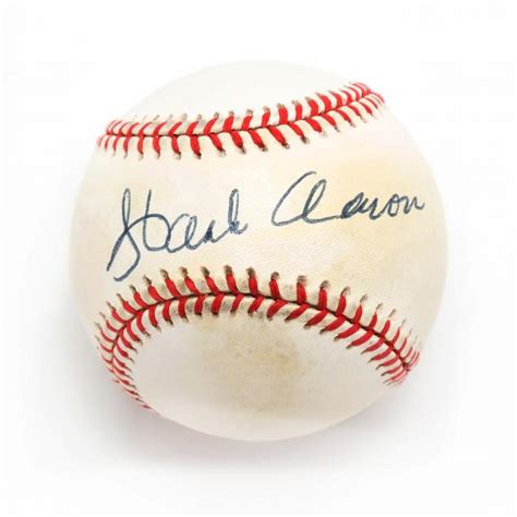 Hank Aaron Autographed Baseball (Lot 1028 - Single-Owner Sports ...