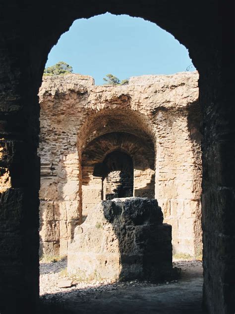 ruins  ancient carthage  mediterranean traveller