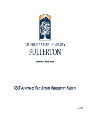 Fillable Online Hr Fullerton Recruitment Guide Human Resources