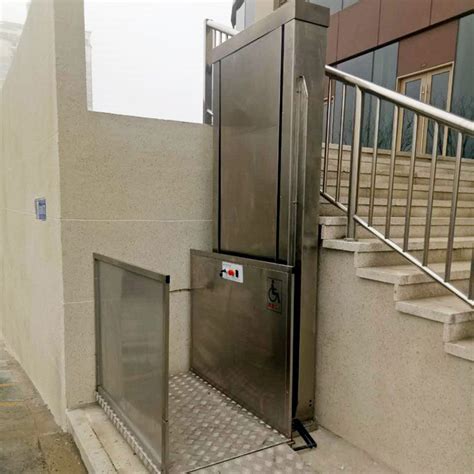 Electric Vertical Wheelchair Lift Platform For Disabled Barrier Free