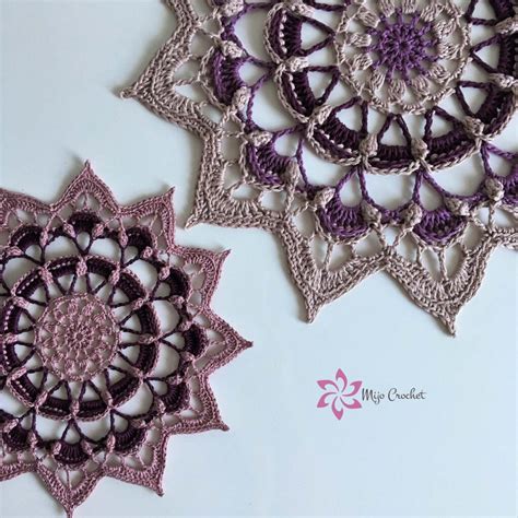 Frozen Lotus Doily Crochet Pattern Mycrochetpattern