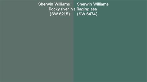 Sherwin Williams Rocky River Vs Raging Sea Side By Side Comparison