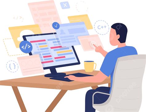 Online Programming Course Flat Concept Vector Illustration Concept