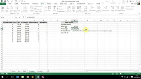 Easy Excel For Poultry Farmers Vlookups Youtube