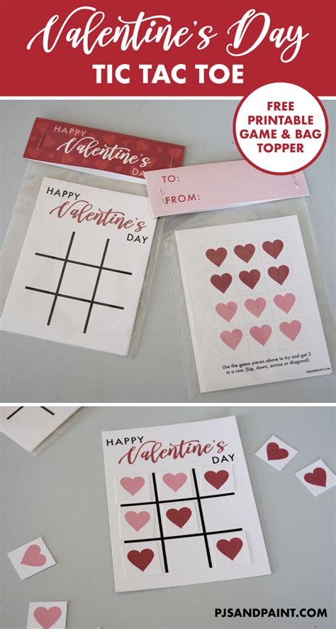 Free Printable Valentine S Day Tic Tac Toe Pjs And Paint