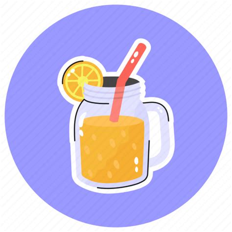 Orange Juice Natural Drink Healthy Beverage Citrus Icon