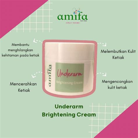 Jual Amifa Underarm Brightening Cream Krim Pencerah Ketiak Shopee