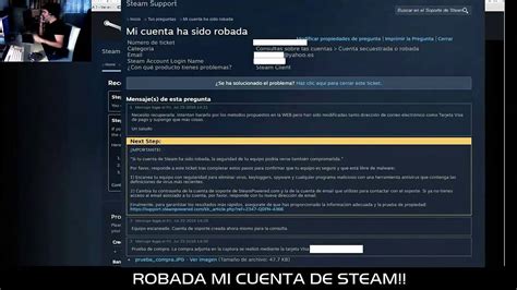 Me Han Robado La Cuenta De Steam Youtube