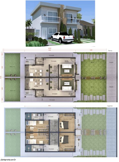 23 Plantas De CASAS GEMINADAS2025 Ideias E Modelos