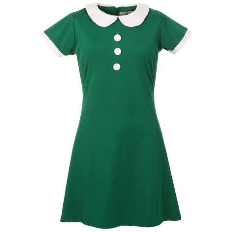 Dollierocker Madcap England Mod Peter Pan Collar Dress Teal