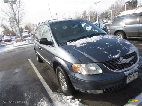 2001 Steel Blue Pearl Chrysler Town Country Limited AWD 77631065