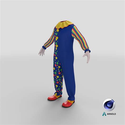 Toddler Clown Costume 3D Model $79 - .3ds .blend .c4d .fbx .max .ma