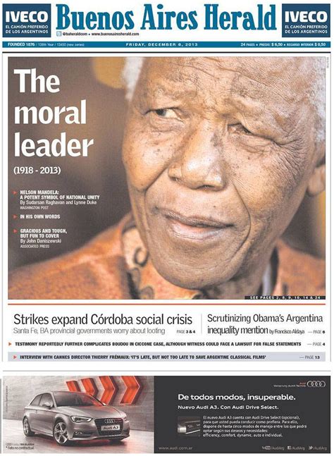 In Pictures The World S Media Remember Nelson Mandela The Globe And Mail