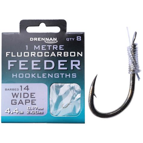 Przypony Drennan Fluorocarbon Feeder 1m WIDE GAPE Roz 14 Sklep