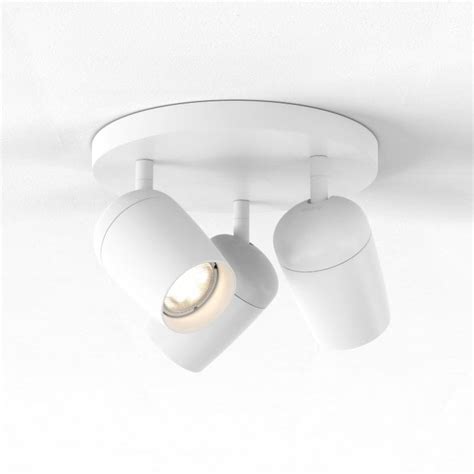 Astro Koto Triple Round Spotlight In Matt White Fitting Style From