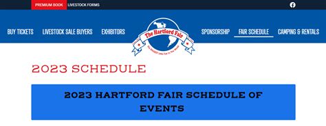 2023 Hartford Fair Schedule | Licking County 4-H