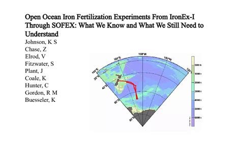 "Open Ocean Iron Fertilization Experiments: What We Know and What We ...