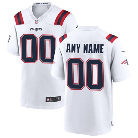 Men's Nike White New England Patriots Custom Game Jersey