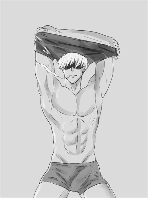 A Drawing Of A Man With No Shirt On Holding A Surfboard Over His Head