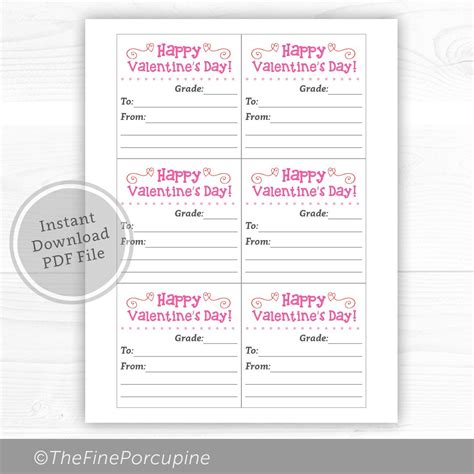 Printable Valentine Candy Gram Template - Printable Templates