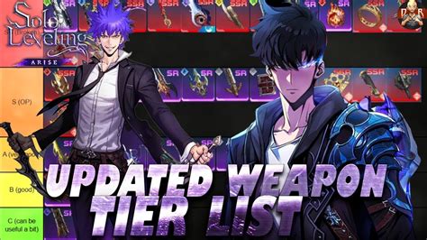 Solo Leveling Arise April All Weapon Tier List Updated With