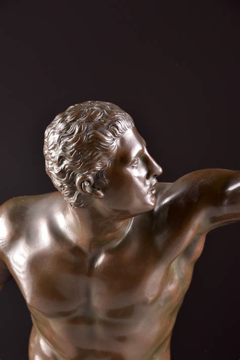 Bronze Naked Warrior The Borghese Gladiator 1 End 19th Century