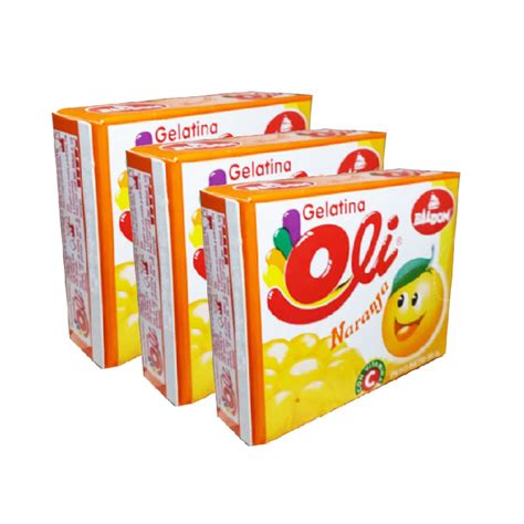 Combo Gelatina Sabor Naranja Oli 3 X 85 G 3 Oz Supermarket 23 Es