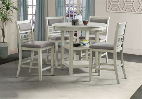 Amherst White Counter Height 5pc. Dining Set | Cincinnati Overstock Warehouse