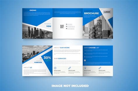 Premium Vector Creative Square Trifold Brochure Template Design