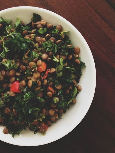 On The Menu Herby Lentil Salad Lentil Salad Healthy Recipes Feel