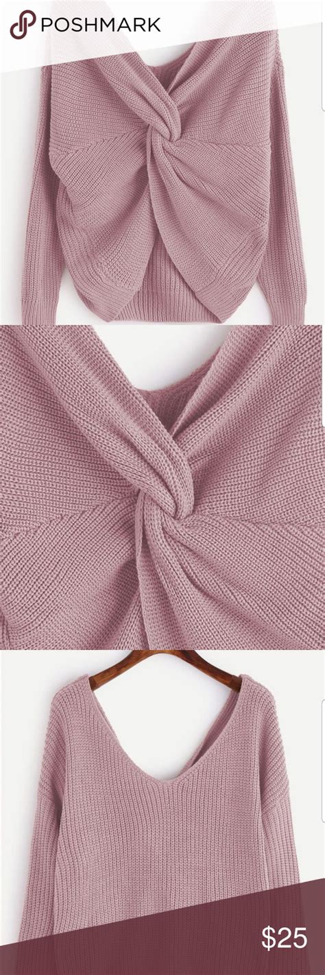 Sale V Neckline Twist Front Sweater V Neckline Twist Front Sweater One