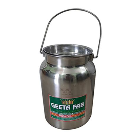 Silver Stainless Steel 304 Milk Can Without Base Ring 10 Ltr At Best