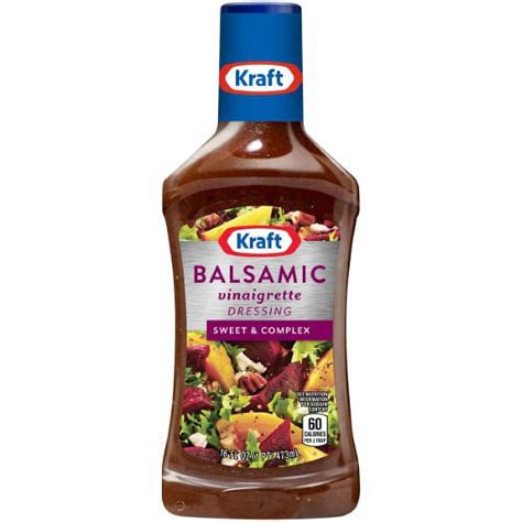 Kraft Balsamic Vinaigrette Dressing 16 Fl Oz Bottle Pack Of 20