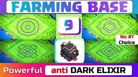 Coc Th9 Farming Base With Copy Link 2022 Best Town Hall 9 Farm Base