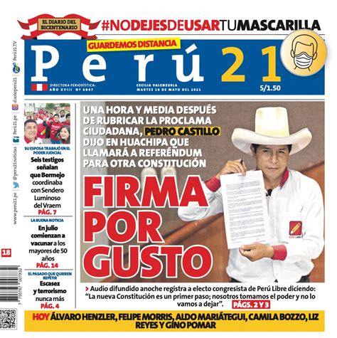 Diario Per On Twitter Firma Por Gusto Esta Es Nuestra Portada