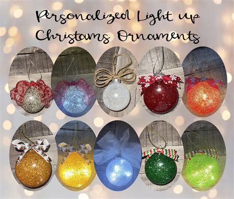 Christmas Ornament/ Light Up/personalized - Etsy