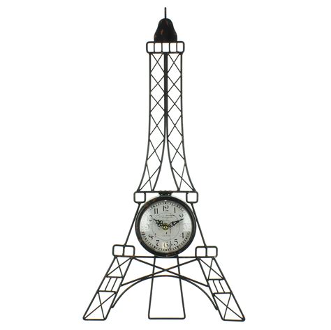 Hometime Wire Eiffel Tower Wall Clock With White Arabic Dial W7634