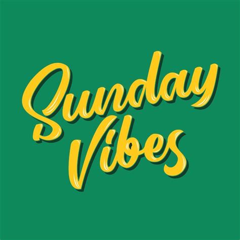 Premium Vector | Sunday vibes typography