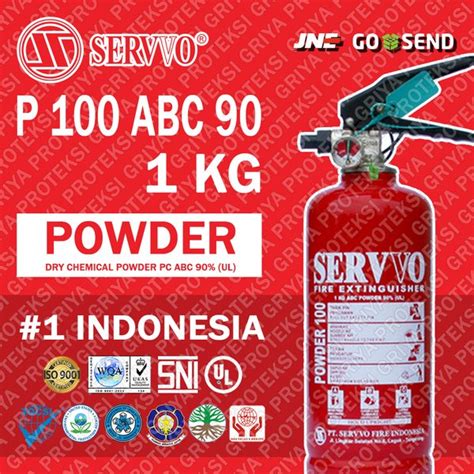 Jual SERVVO 1KG P 100 ABC 90 Dry Chemical Powder Fire Extinguisher