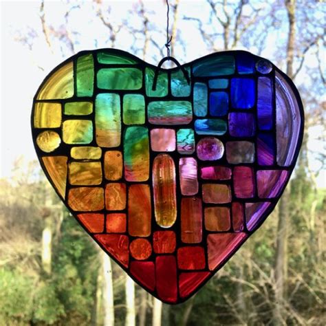 Stained Glass Mosaic Heart Siobhan Allen