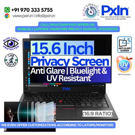 Inch Privacy Screen Filter No Eye Strain Anti Glare Pxin