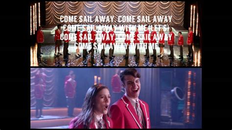 Come Sail Away Glee Lyrics Youtube