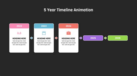 143.PowerPoint 5 Year Timeline Animation using MORPH - PowerUP with ...