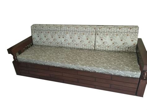 Rexin Brown Seater Teak Wooden Sofa At Rs Piece In Navi Mumbai