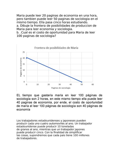 Punto 2 Economia Ejercicios Maria Puede Leer 20 Paginas De Economia