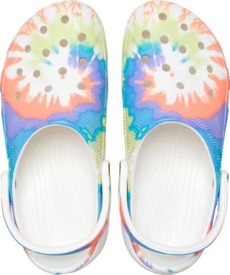 Womens Classic Platform Tie Dye Graphic Clog Crocs