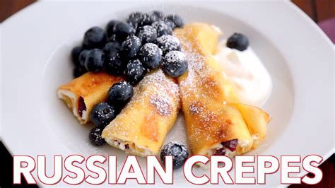 Russian Crepes With Cheese Nalesniki Natasha S Kitchen Youtube