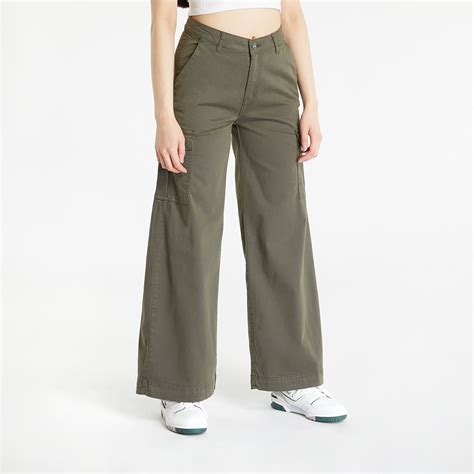 Urban Classics Ladies High Waist Wide Leg Twill Cargo Pants