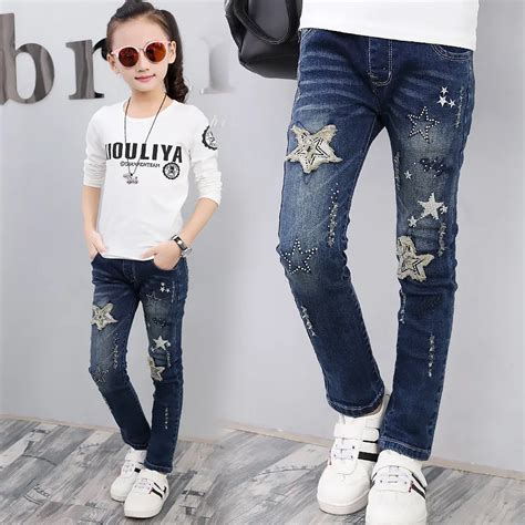 Girls jeans Gaueey Girls Denim Pants Autumn Kids Jeans Cotton Girls ...